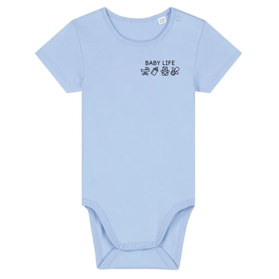 Baby Life Symbole - Bio Baby Body *personalisierbar* Baby Body ST ST Blue-Soul