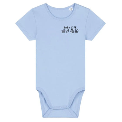Baby Life Symbole - Bio Baby Body *personalisierbar* Baby Body ST ST Blue-Soul