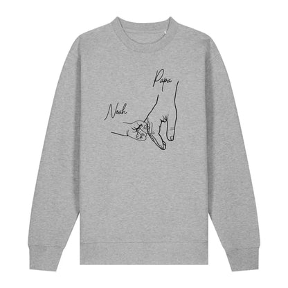 Hold my hand dad - Bio Unisex Sweatshirt *personalisierbar*