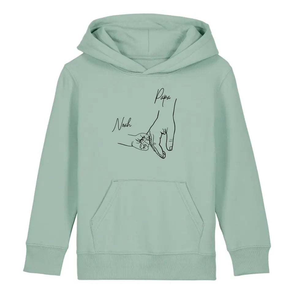 Hold my hand Dad - Bio Kinder Hoodie *personalisierbar*