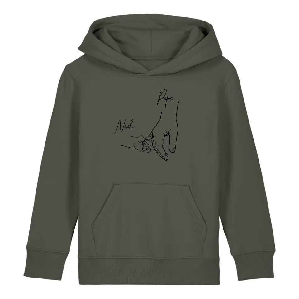 Hold my hand Dad - Bio Kinder Hoodie *personalisierbar*