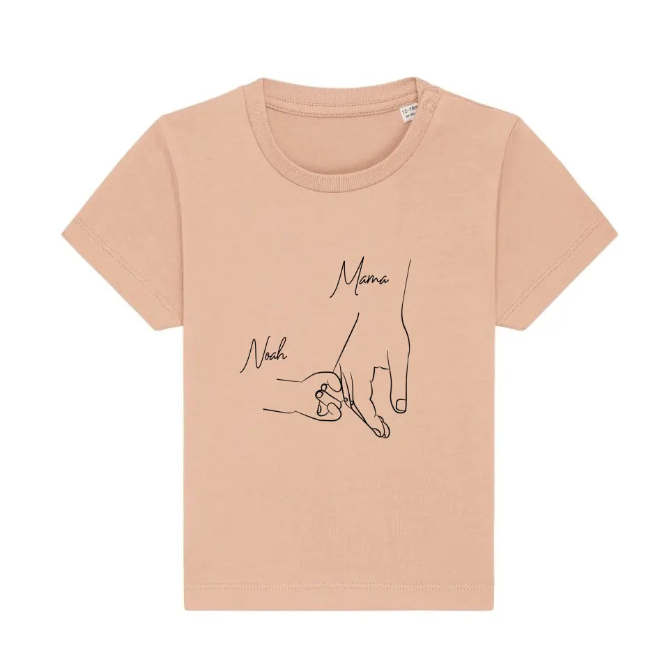 Hold my hand Mom - Bio Baby Shirt *personalisierbar*