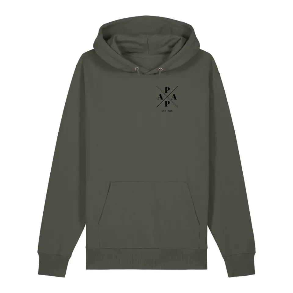 Papa Minimal + Symbole - Bio Unisex Hoodie *personalisierbar*