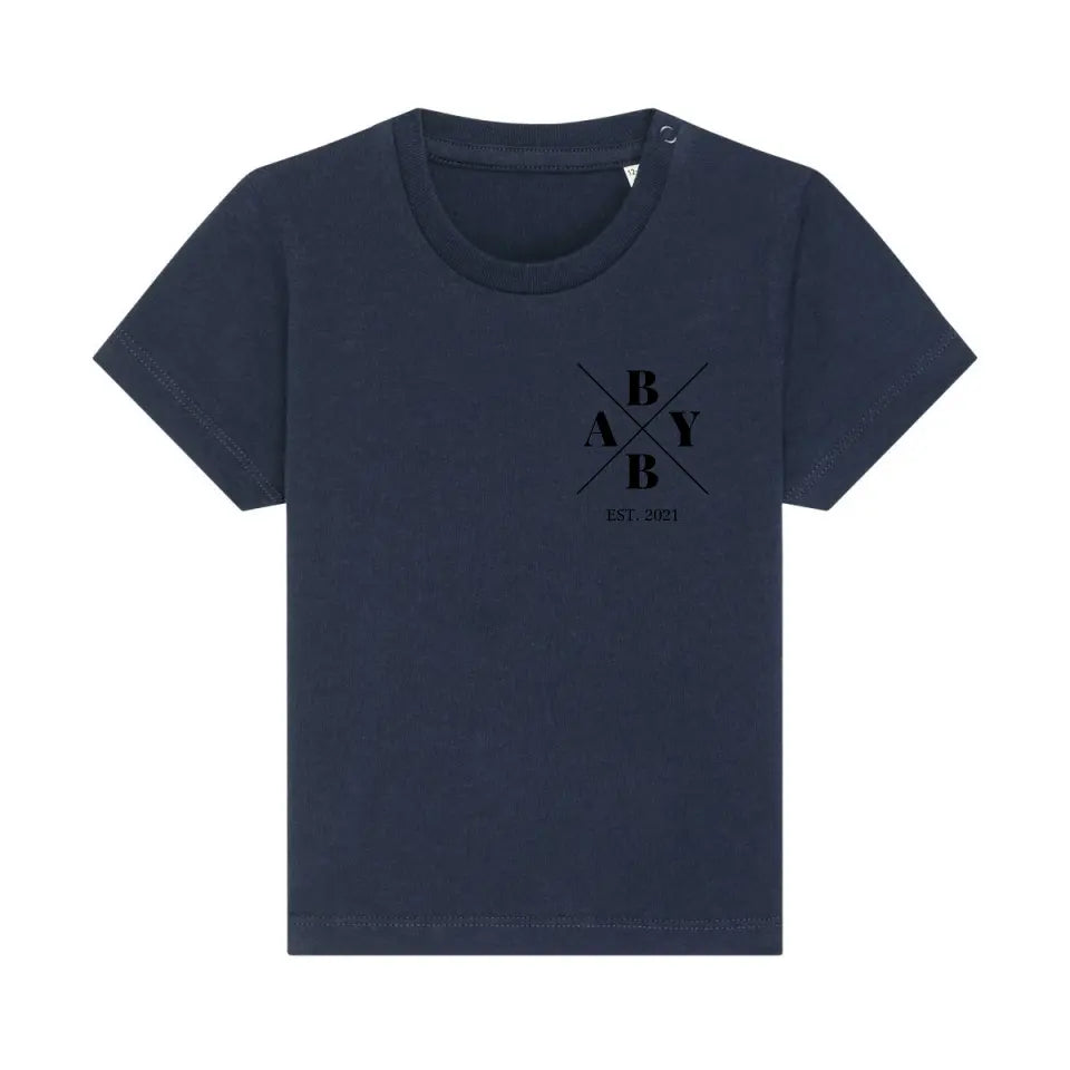 Baby Minimal + Symbole - Bio Baby Shirt *personalisierbar* Baby Creator T-Shirt ST ST NEU French-Navy