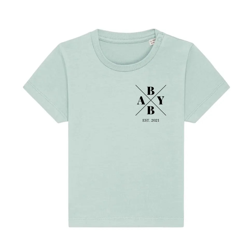 Baby Minimal + Symbole - Bio Baby Shirt *personalisierbar* Baby Creator T-Shirt ST ST NEU Caribbean-Blue