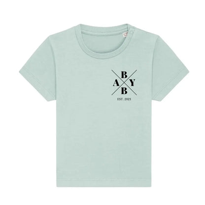 Baby Minimal + Symbole - Bio Baby Shirt *personalisierbar* Baby Creator T-Shirt ST ST NEU Caribbean-Blue