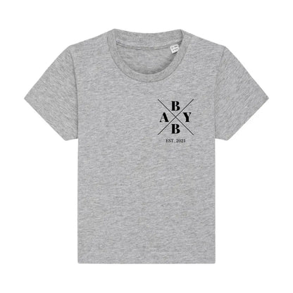 Baby Minimal + Symbole - Bio Baby Shirt *personalisierbar* Baby Creator T-Shirt ST ST NEU Heather-Grey