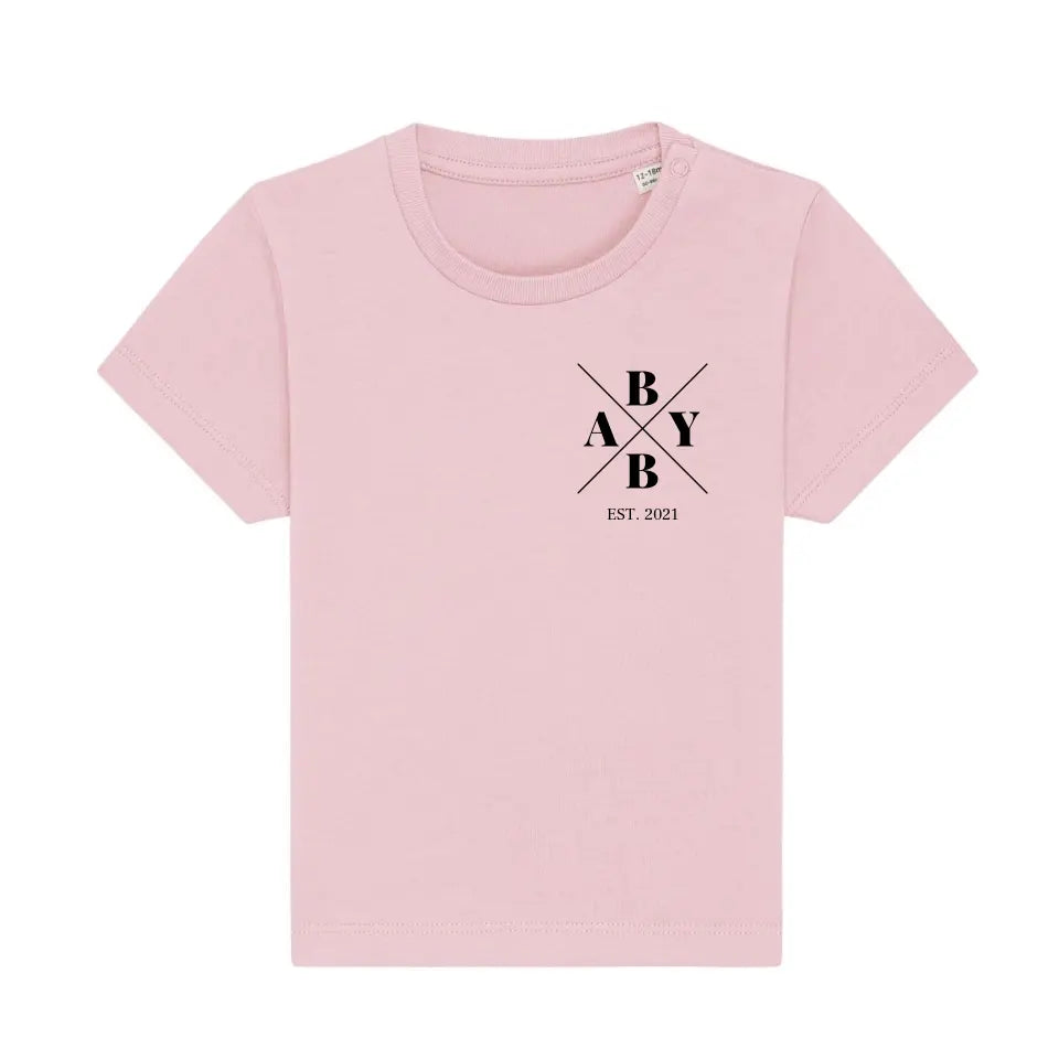 Baby Minimal + Symbole - Bio Baby Shirt *personalisierbar* Baby Creator T-Shirt ST ST NEU Cotton-Pink