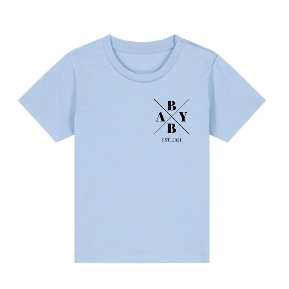 Baby Minimal + Symbole - Bio Baby Shirt *personalisierbar* Baby Creator T-Shirt ST ST NEU Blue-Soul
