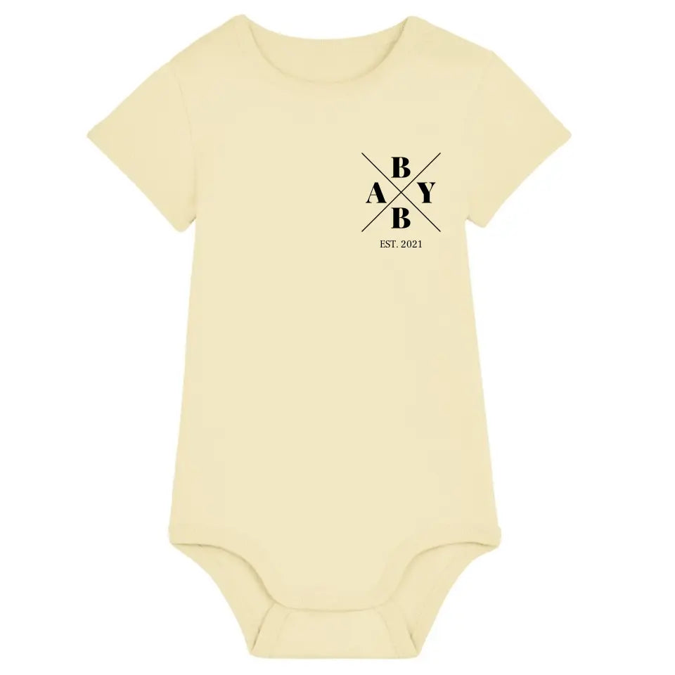 Baby Minimal + Symbole - Bio Baby Body *personalisierbar* Baby Body ST ST Butter