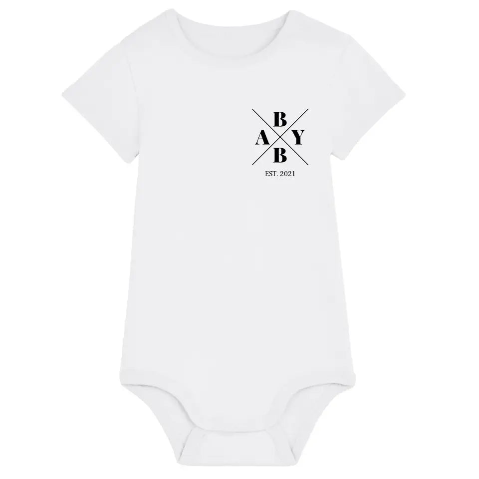 Baby Minimal + Symbole - Bio Baby Body *personalisierbar* Baby Body ST ST White