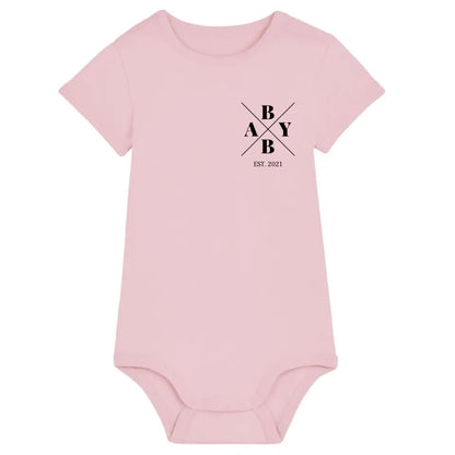 Baby Minimal + Symbole - Bio Baby Body *personalisierbar* Baby Body ST ST Cotton-Pink
