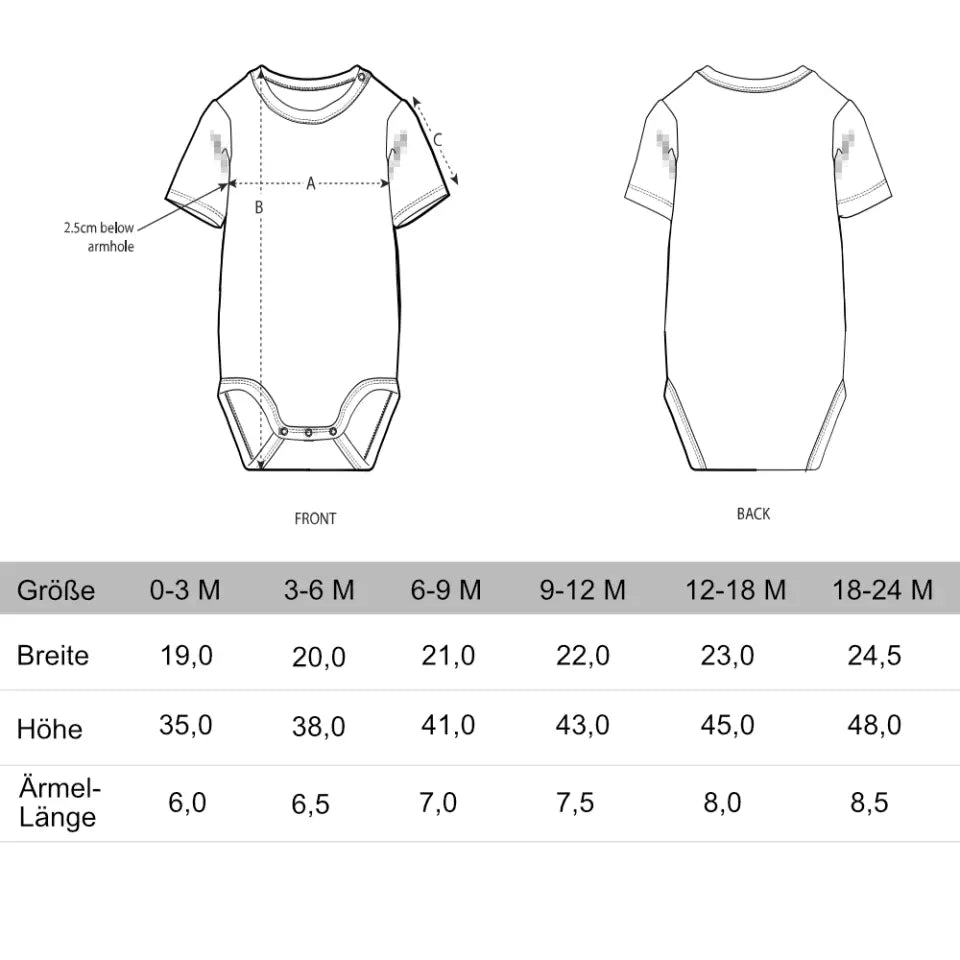 Baby Minimal + Symbole - Bio Baby Body *personalisierbar*