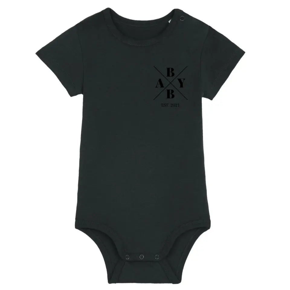 Baby Minimal + Symbole - Bio Baby Body *personalisierbar* Baby Body ST ST Black
