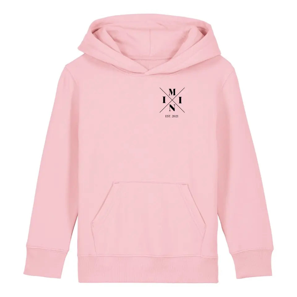 Mini Minimal + Symbole - Bio Kinder Hoodie *personalisierbar* Mini Cruiser Hoodie 2.0 ST ST Cotton-Pink