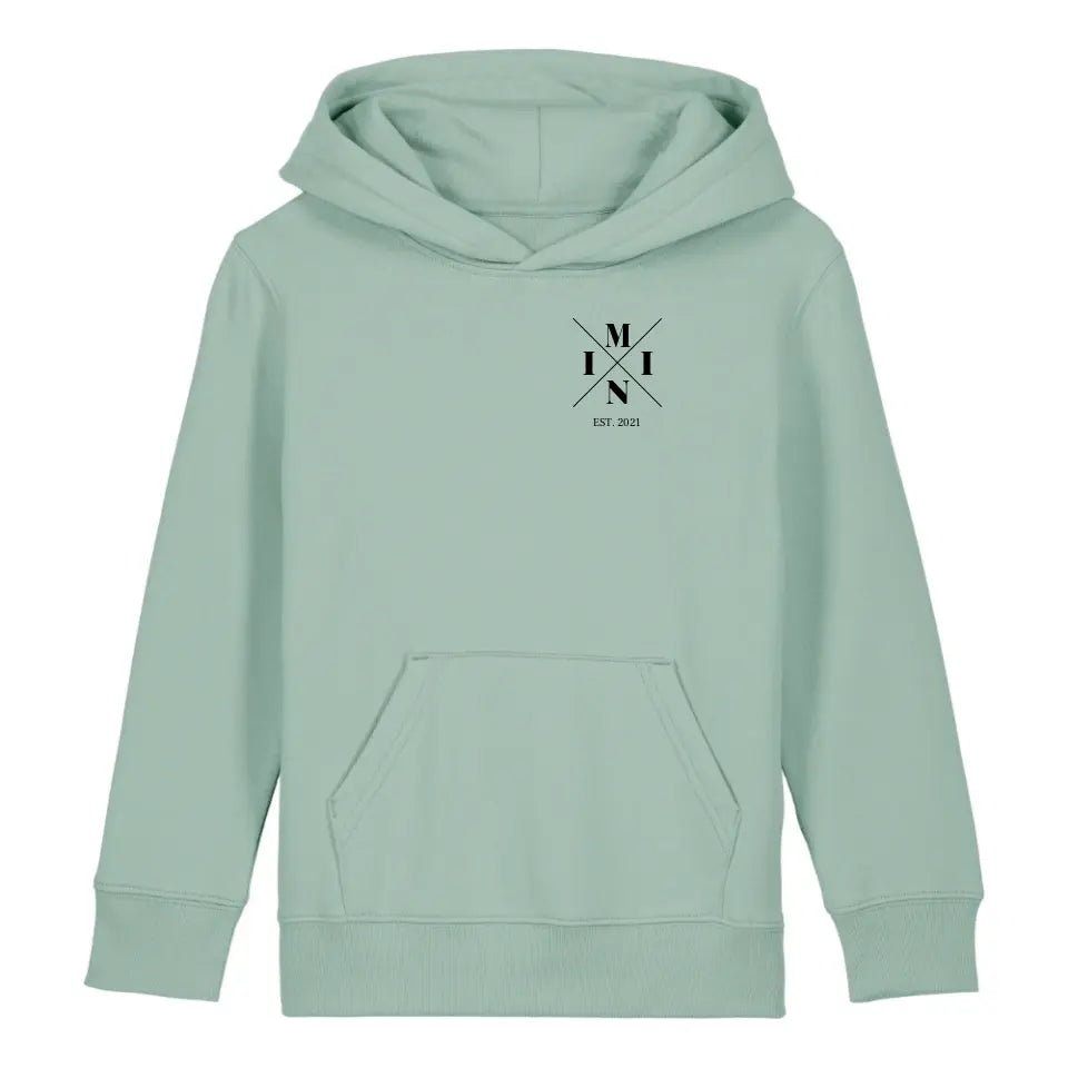 Mini Minimal + Symbole - Bio Kinder Hoodie *personalisierbar* Mini Cruiser Hoodie 2.0 ST ST Aloe