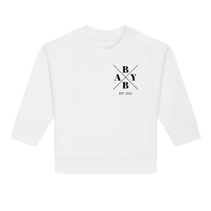 Baby Minimal + Symbole - Bio Baby Sweatshirt *personalisierbar* Baby Changer Sweatshirt ST ST NEU White