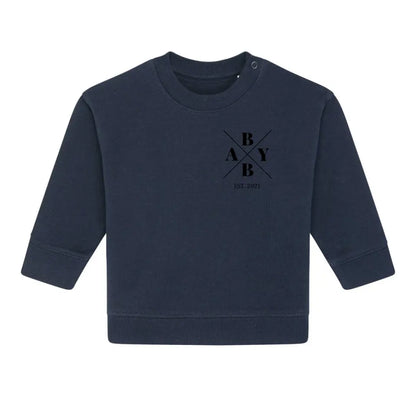 Baby Minimal + Symbole - Bio Baby Sweatshirt *personalisierbar* Baby Changer Sweatshirt ST ST NEU French-Navy