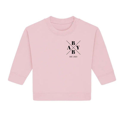 Baby Minimal + Symbole - Bio Baby Sweatshirt *personalisierbar* Baby Changer Sweatshirt ST ST NEU Cotton-Pink