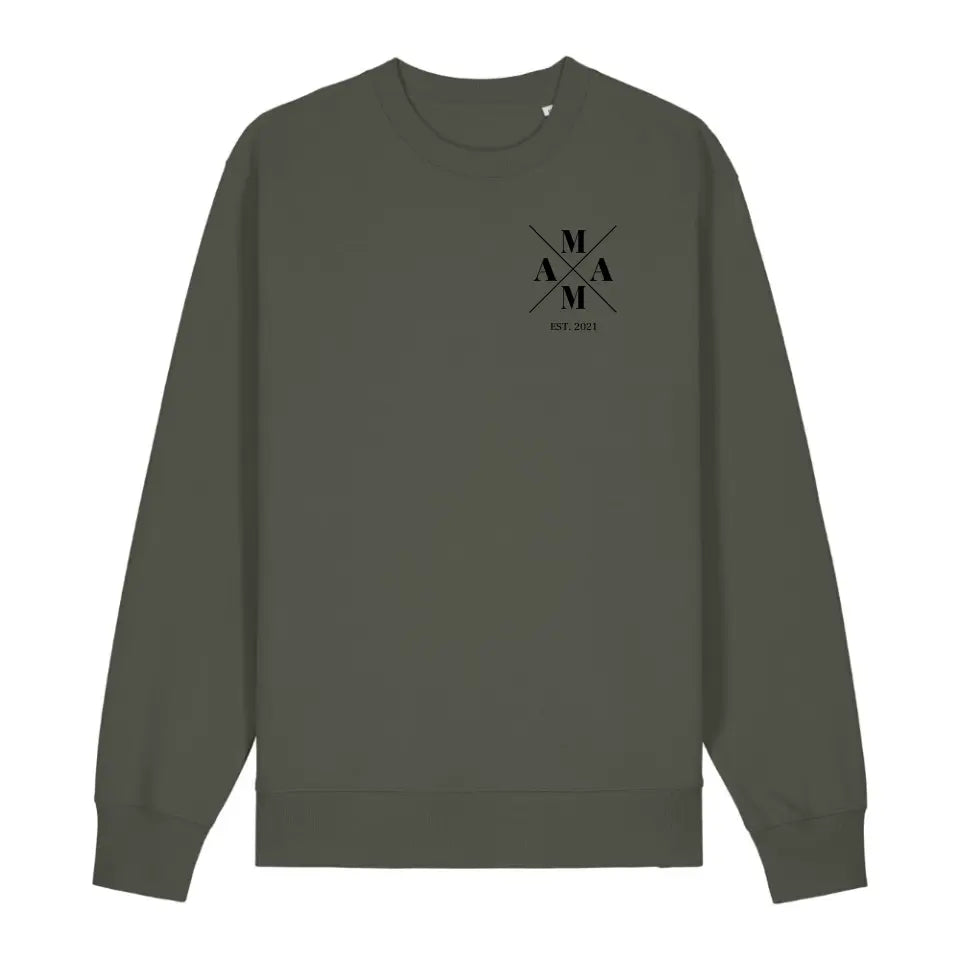 Mama Minimal + Symbole - Bio Unisex Sweatshirt *personalisierbar* Changer Sweatshirt 2.0 ST ST Khaki