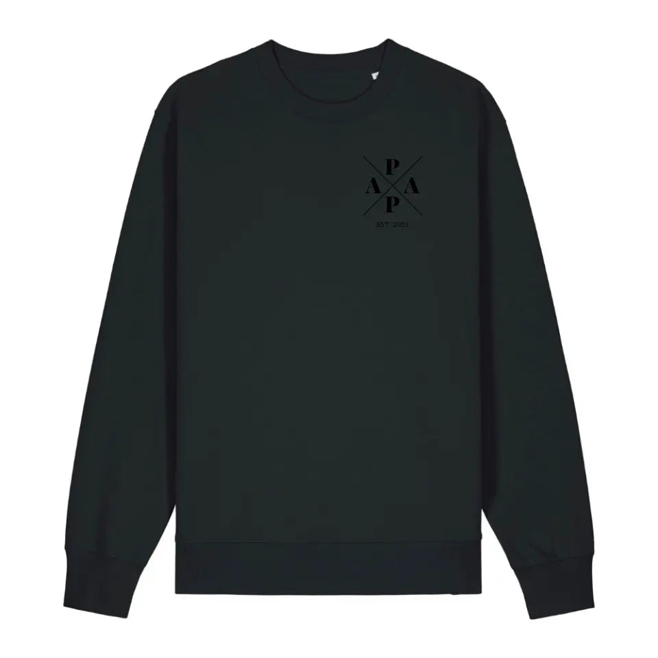 Papa Minimal + Symbole - Bio Unisex Sweatshirt *personalisierbar* Changer Sweatshirt 2.0 ST ST Black