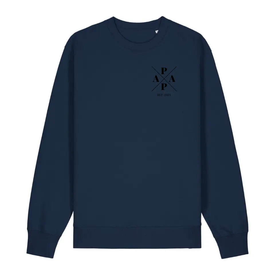 Papa Minimal + Symbole - Bio Unisex Sweatshirt *personalisierbar* Changer Sweatshirt 2.0 ST ST French-Navy