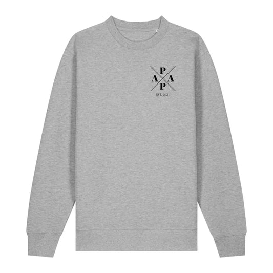 Papa Minimal + Symbole - Bio Unisex Sweatshirt *personalisierbar* Changer Sweatshirt 2.0 ST ST Heather-Grey