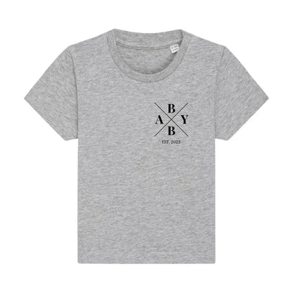 Baby Minimal - Bio Baby Shirt *personalisierbar* Baby Creator T-Shirt ST ST NEU Heather-Grey