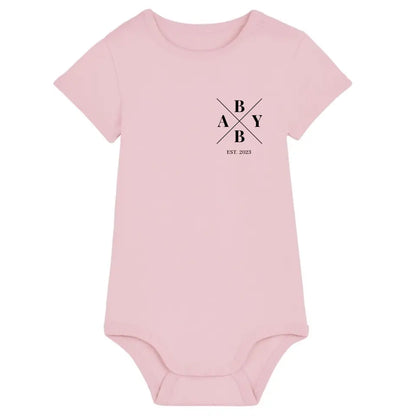 Baby Minimal - Bio Baby Body *personalisierbar* Baby Body ST ST Cotton-Pink
