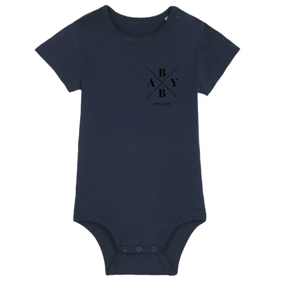 Baby Minimal - Bio Baby Body *personalisierbar* Baby Body ST ST French-Navy