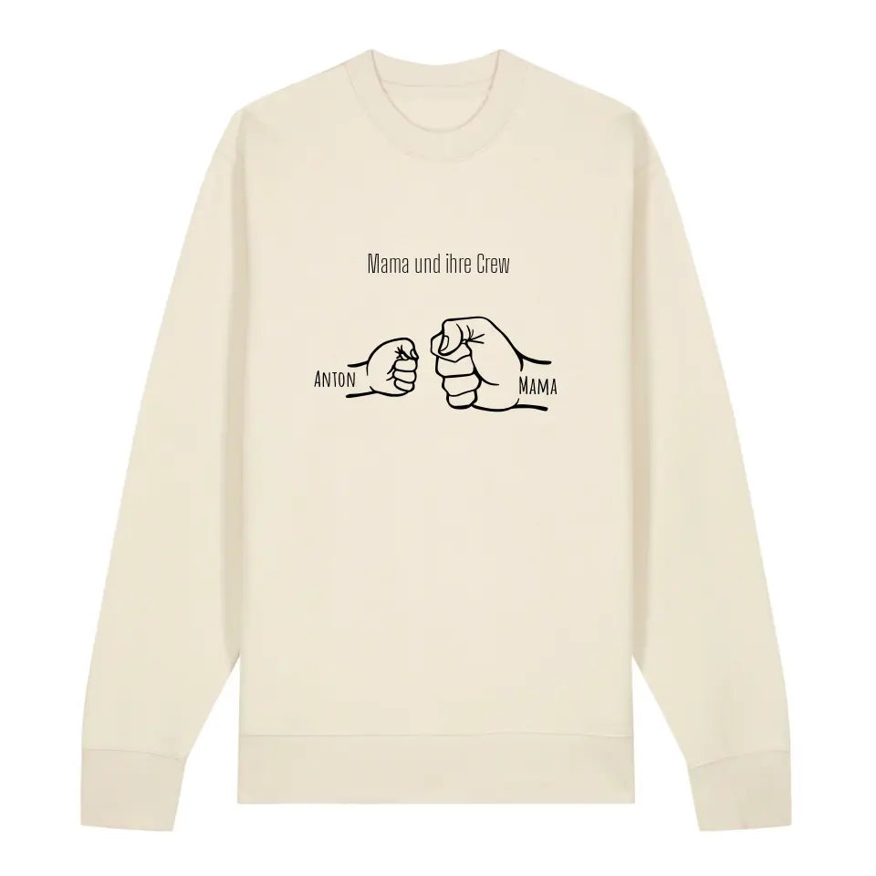 Mama und ihre Crew - Bio Unisex Sweatshirt *personalisierbar* Changer Sweatshirt 2.0 ST ST Natural-Raw