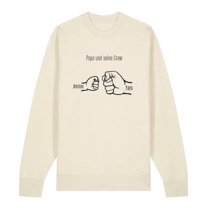 Papa und seine Crew - Bio Unisex Sweatshirt *personalisierbar* Changer Sweatshirt 2.0 ST ST Natural-Raw