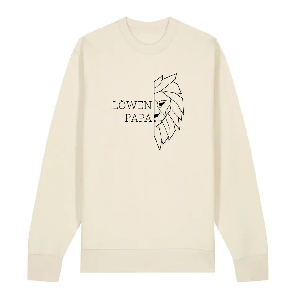 Löwen Papa - Bio Unisex Sweatshirt *personalisierbar (ohne Namen)*