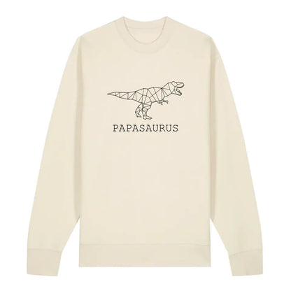 Papasaurus - Bio Unisex Sweatshirt *personalisierbar (ohne Namen)*