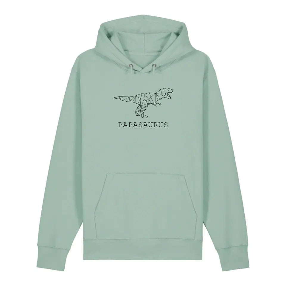 Papasaurus - Bio Unisex Hoodie *personalisierbar (ohne Namen)*