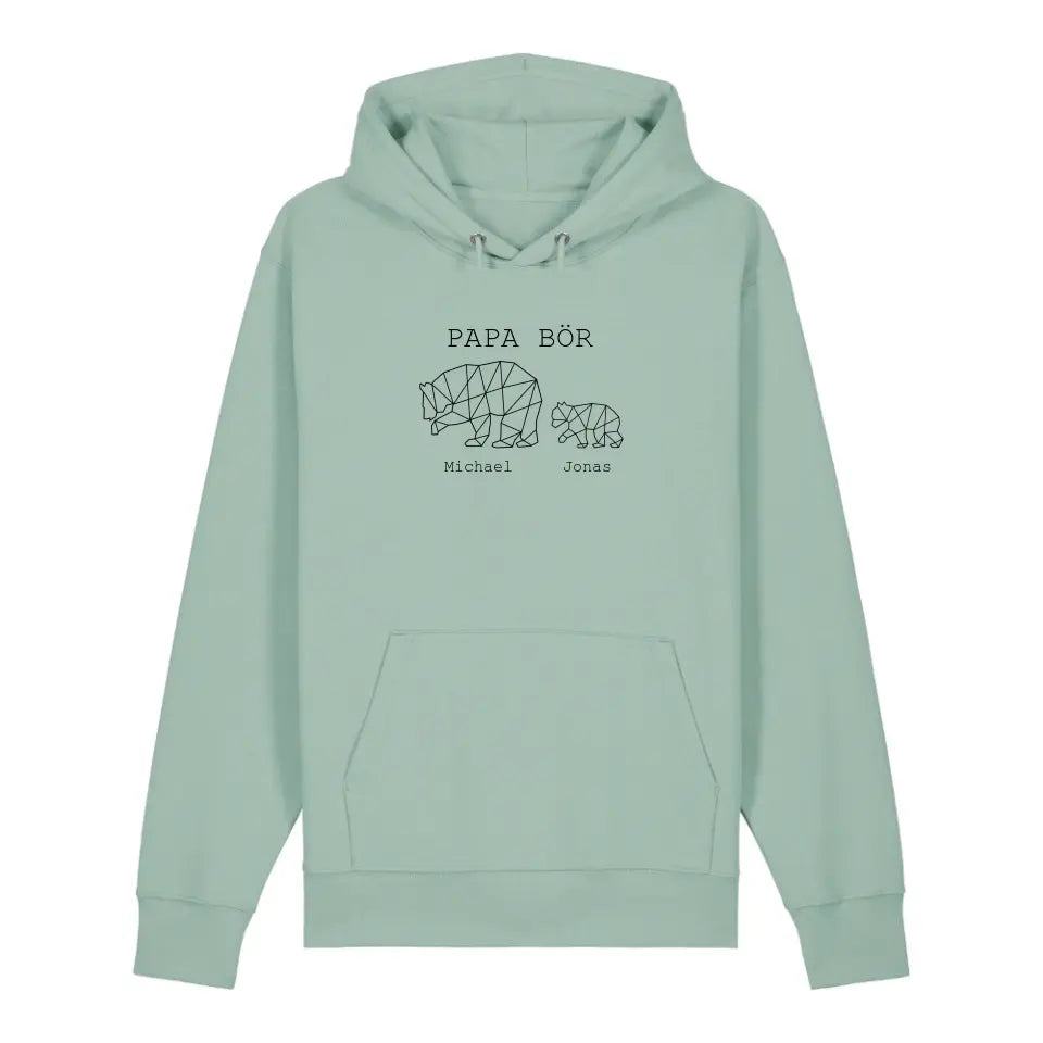 Papa Bör - Bio Unisex Hoodie *personalisierbar (1-4 Kinder mit Namen)*