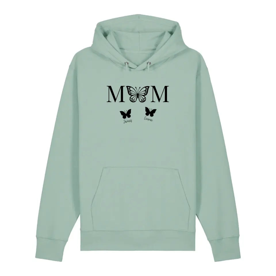 Mom Butterfly - Bio Unisex Hoodie *personalisierbar*