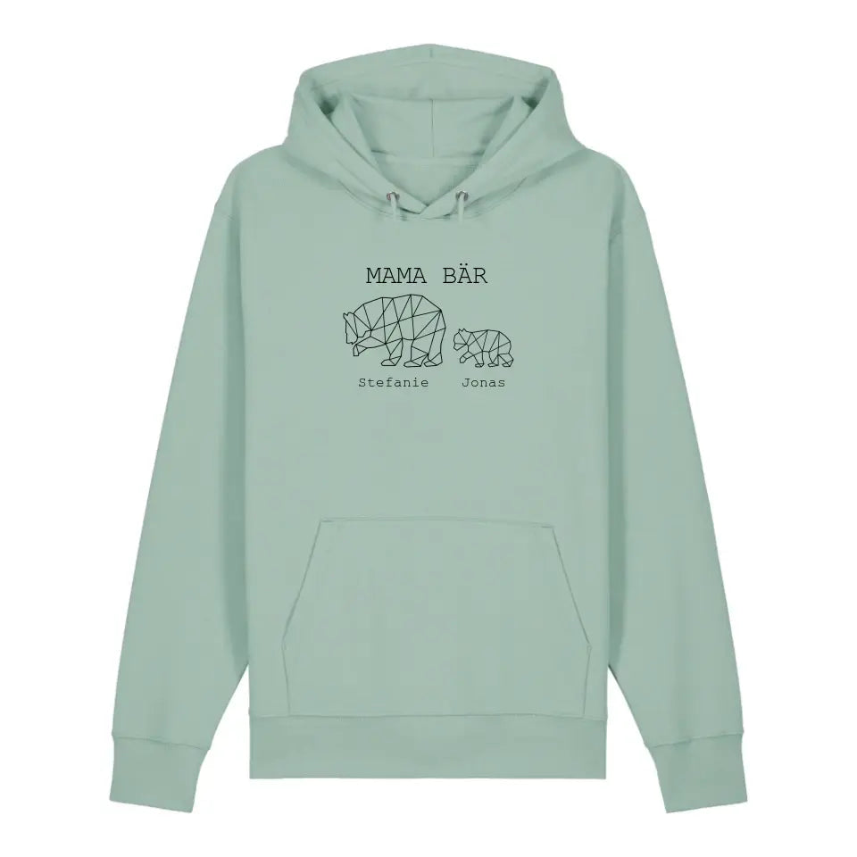 Mama Bär - Bio Unisex Hoodie *personalisierbar (1-4 Kinder mit Namen)*