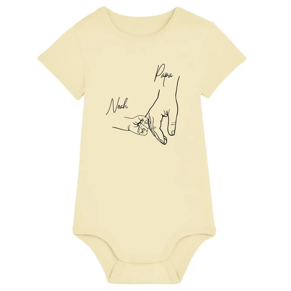 Hold my hand Dad - Bio Baby Body *personalisierbar*