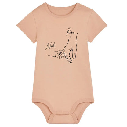 Hold my hand Dad - Bio Baby Body *personalisierbar*