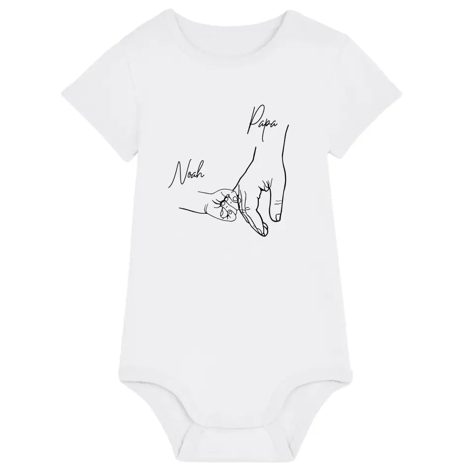 Hold my hand Dad - Bio Baby Body *personalisierbar*