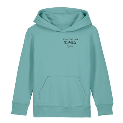 Schulkind Symbole - Bio Kinder Hoodie *personalisierbar*