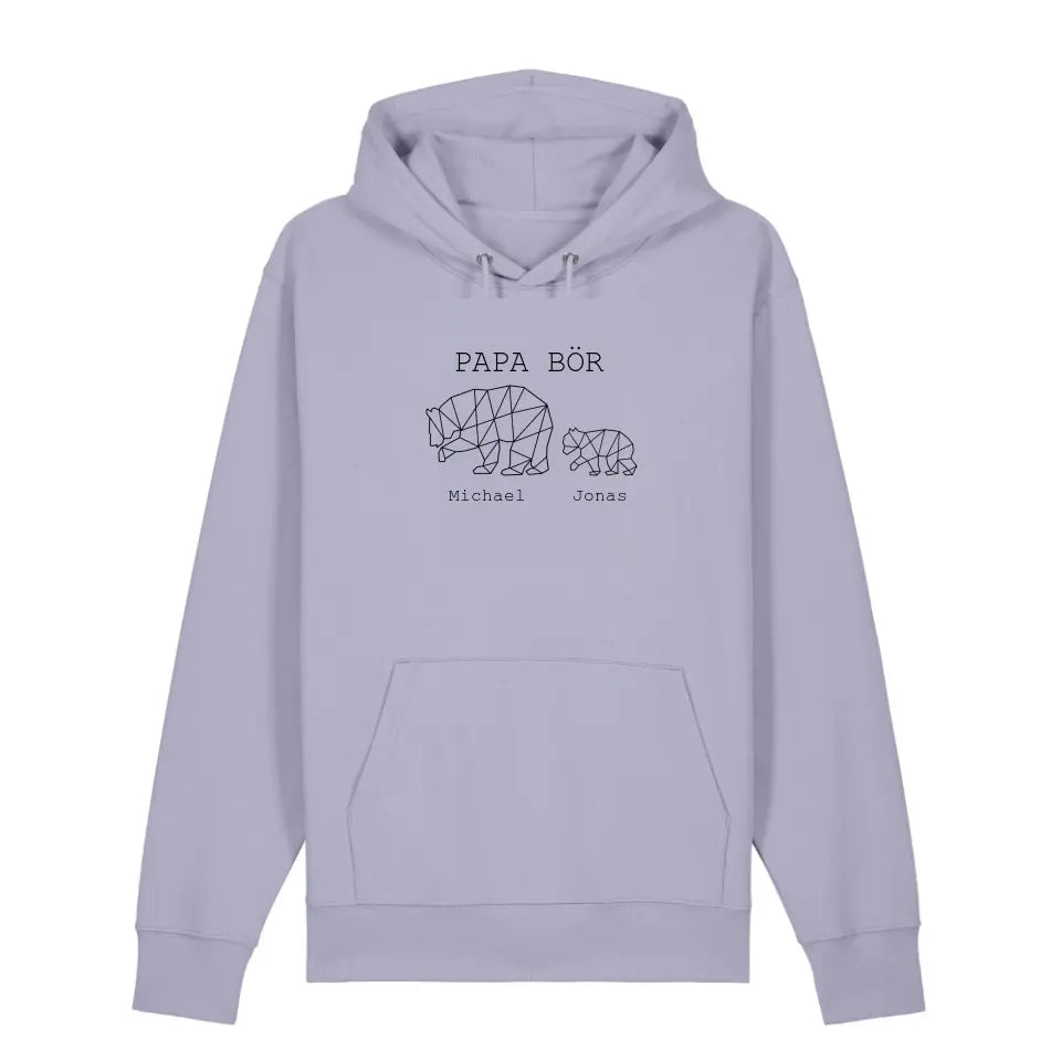 Papa Bör - Bio Unisex Hoodie *personalisierbar (1-4 Kinder mit Namen)*