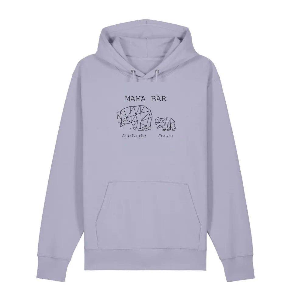 Mama Bär - Bio Unisex Hoodie *personalisierbar (1-4 Kinder mit Namen)*