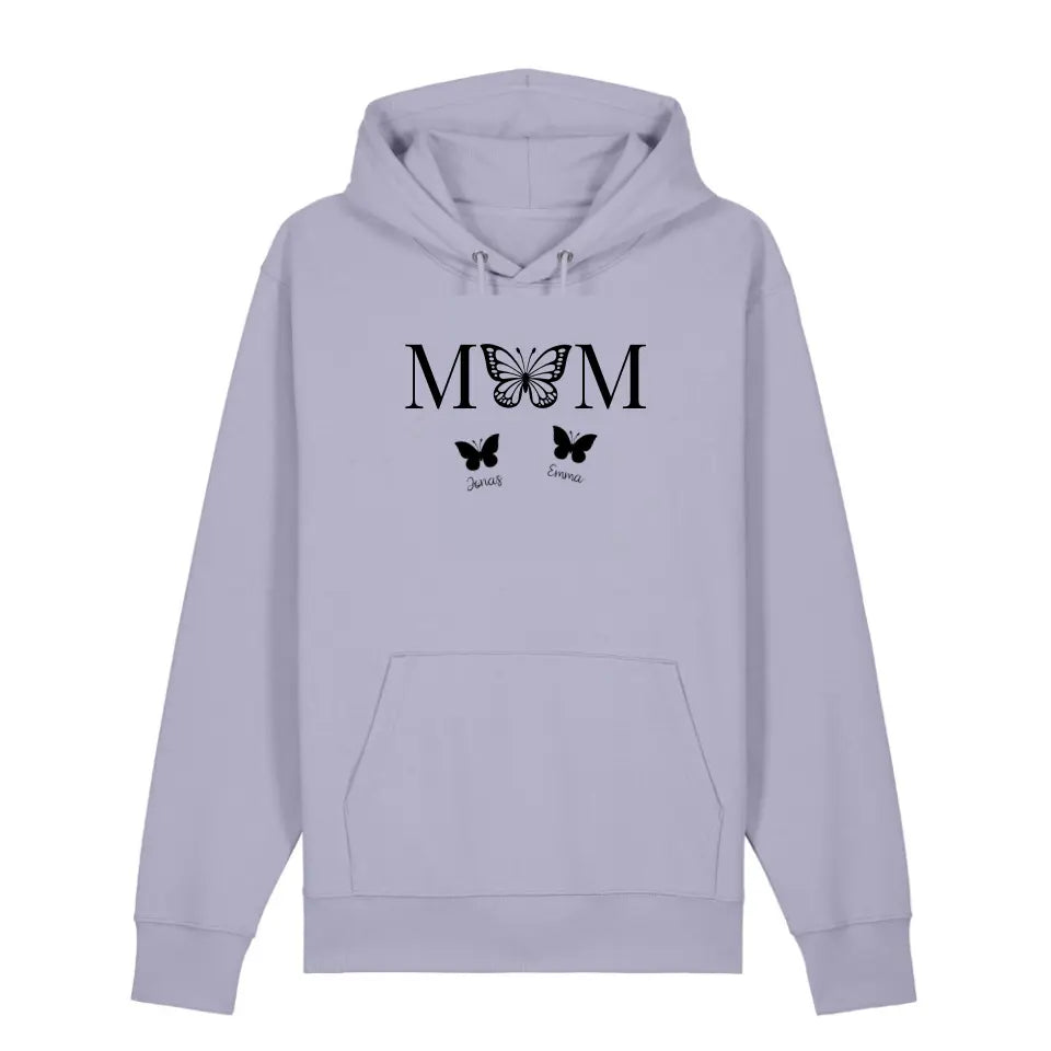 Mom Butterfly - Bio Unisex Hoodie *personalisierbar*