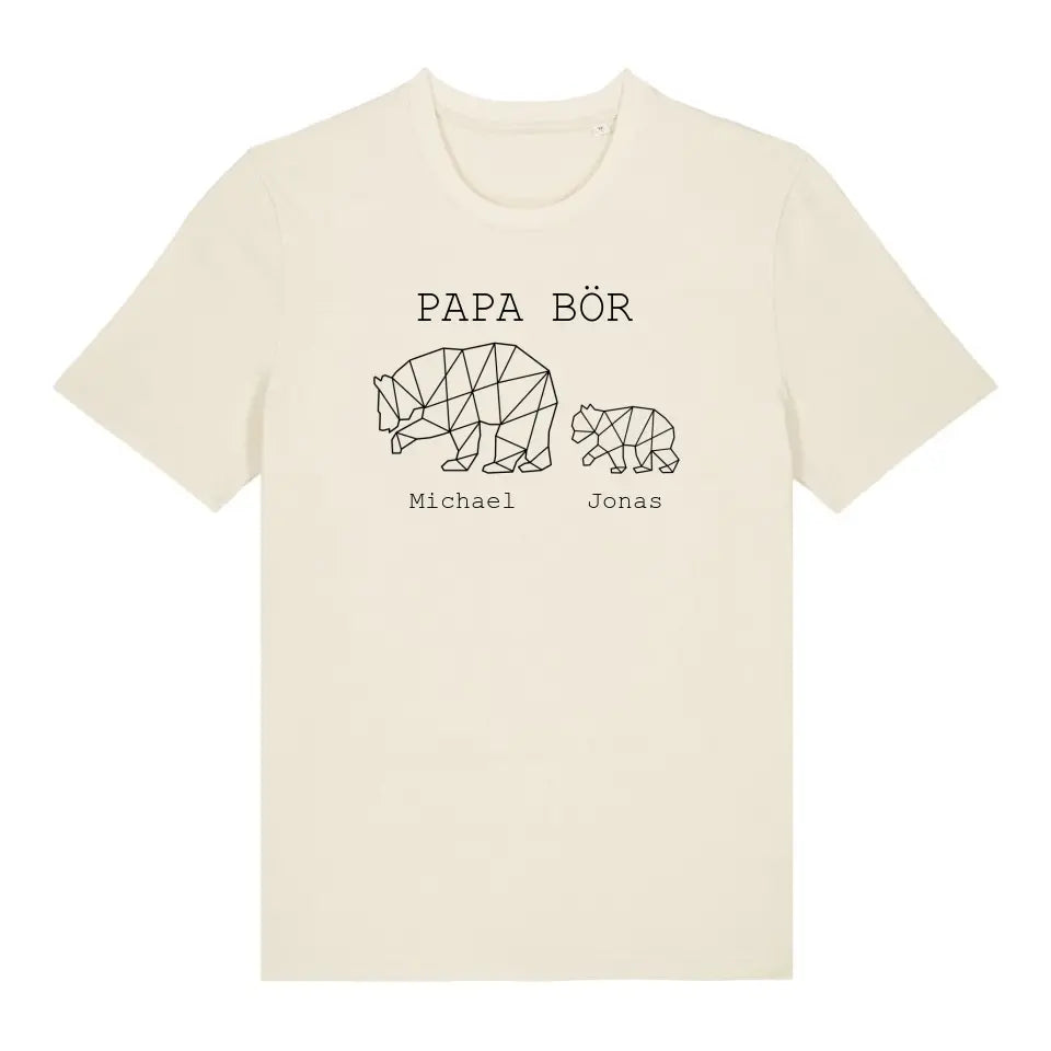 Papa Bör - Bio Herren Shirt *personalisierbar (1-4 Kinder mit Namen)*