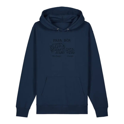 Papa Bör - Bio Unisex Hoodie *personalisierbar (1-4 Kinder mit Namen)*