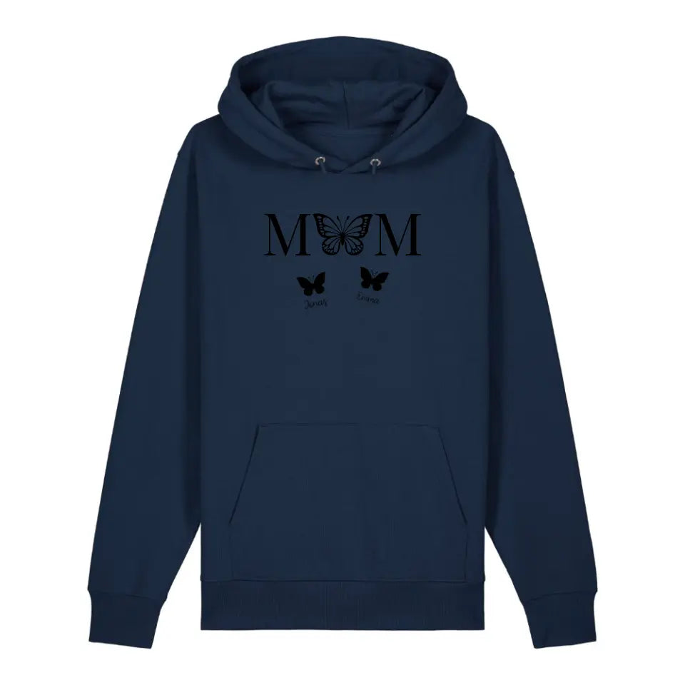 Mom Butterfly - Bio Unisex Hoodie *personalisierbar*