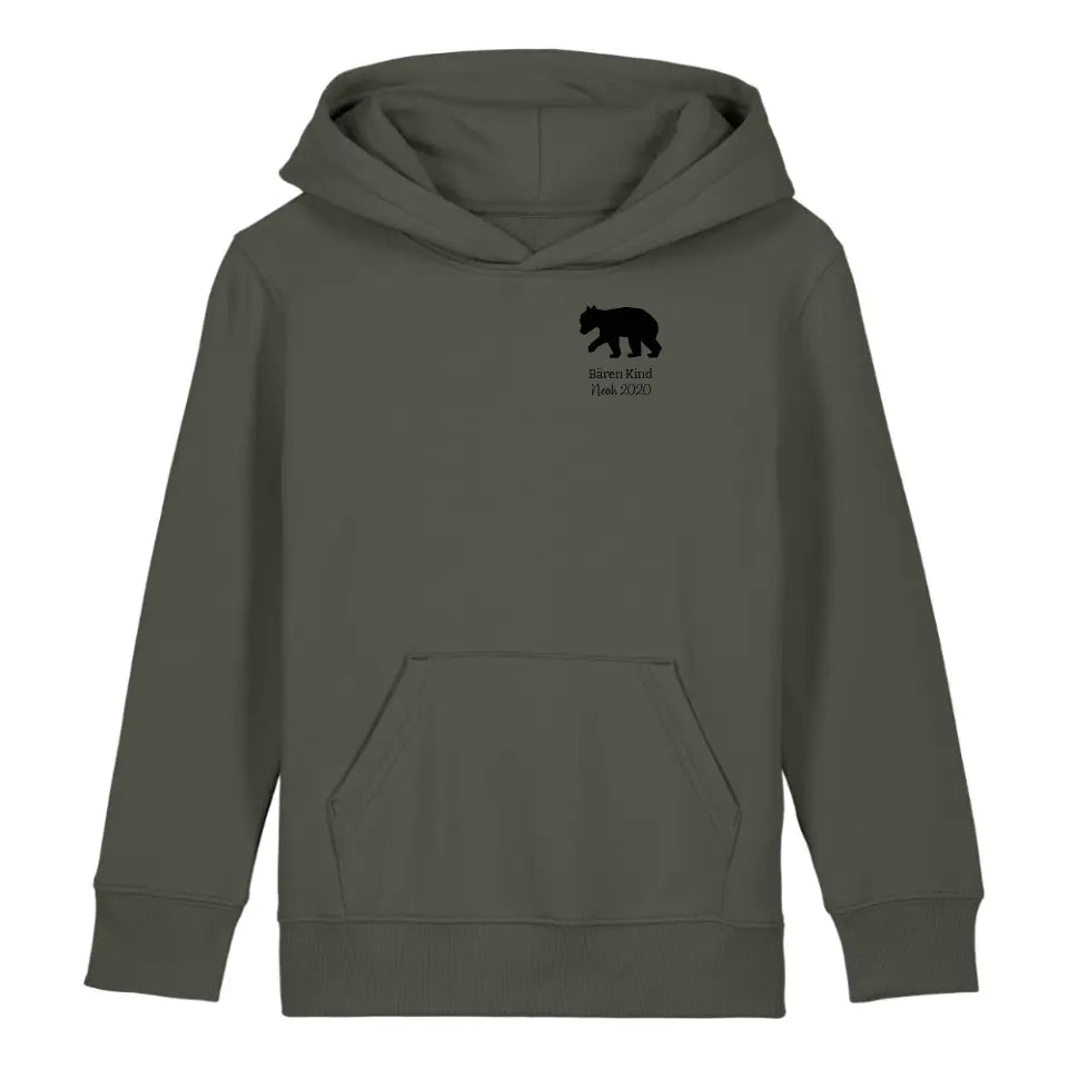 Bären Kind klein - Bio Kinder Hoodie *personalisierbar*