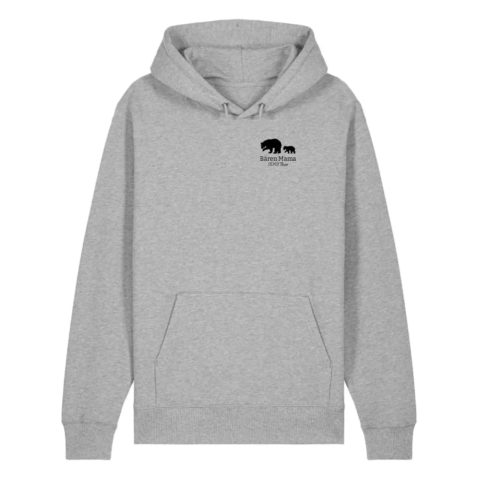 Bären Mama klein - Bio Unisex Hoodie *personalisierbar*